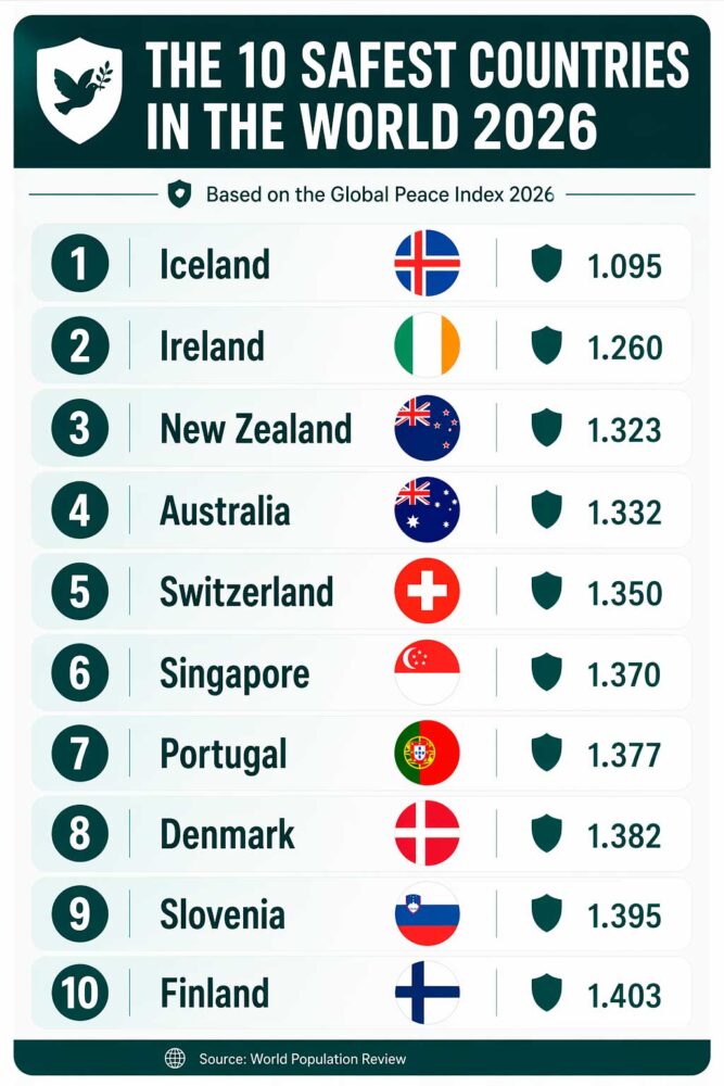 Most Peaceful Countries 2026