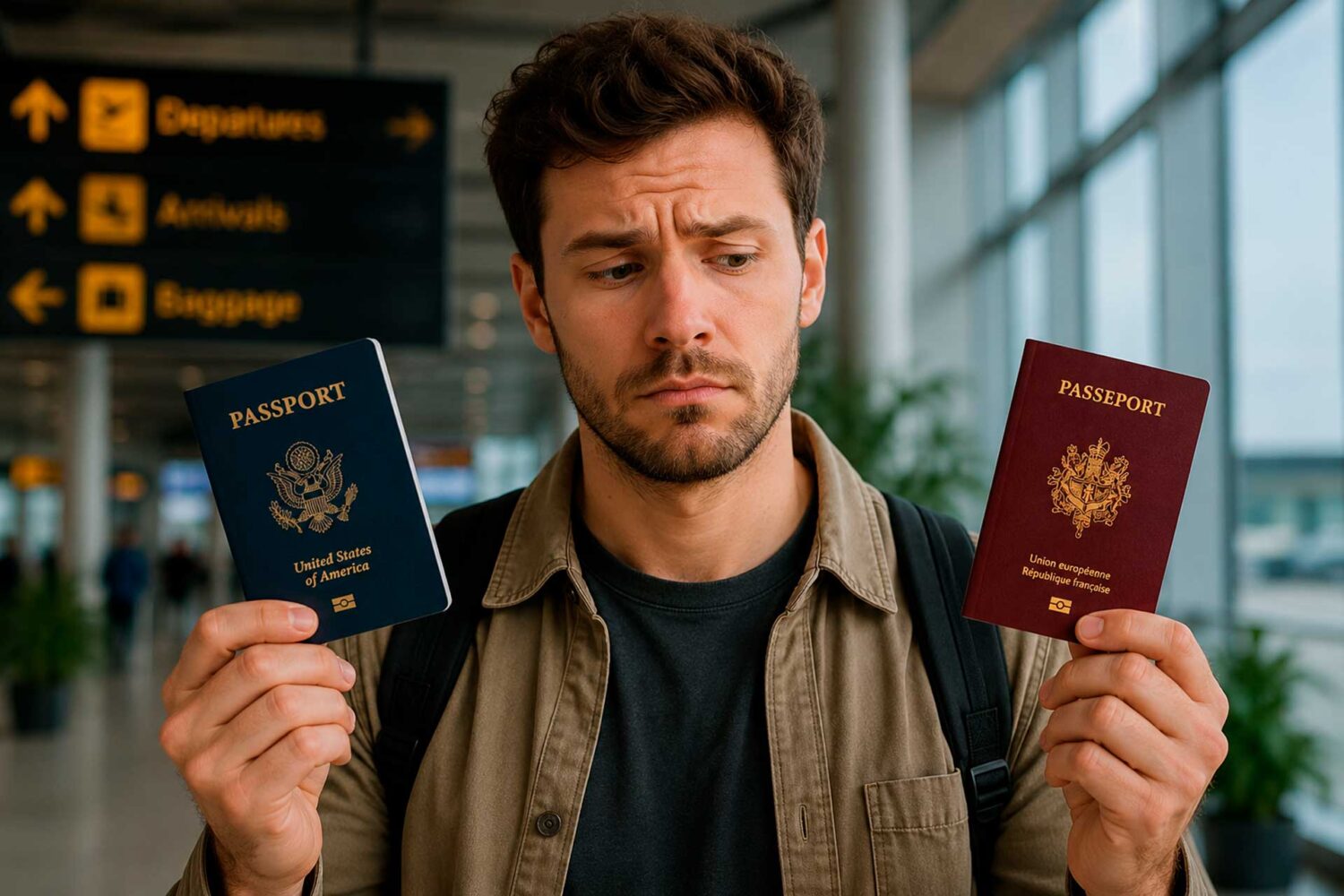A person keeps both passports
